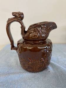 lot 3107 image: vintage brown pitcher
