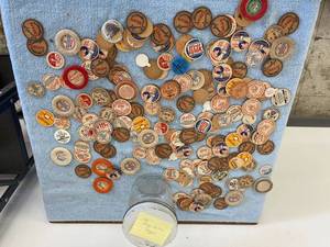 lot 3109 image: 194 dairy bottle tops