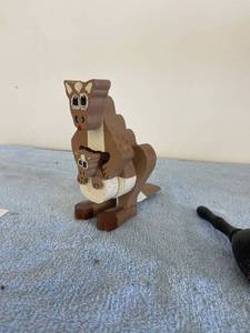 lot 3117 image: wooden kangaroo