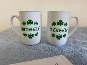 lot 3137 image: his & hers coffee cups