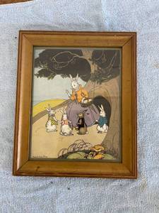 lot 3144 image: vintage rabbit picture