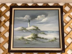 lot 3176 image: canvas light house picture