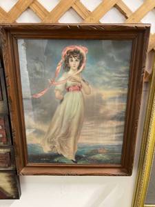 lot 3177 image: vintage girl in pink dress picture