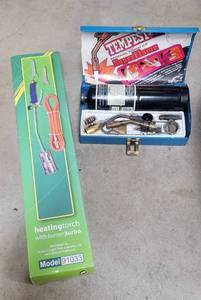 lot 4071 image: Heating Torch with Lever and Burning Turbo and Tempest Propane Torch Kit