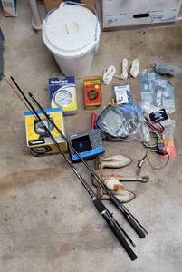 lot 4073 image: Fish Finder - Anchor - Fishing Supplies - Boat and Trailer Repair