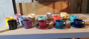 lot 3032 image: Fiesta Cups, Saucers and Mugs