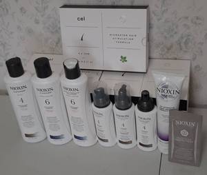 lot 1672 image: Nioxin Hair Products (Most are New) and Cel Microstem Hair Stimulation Formula