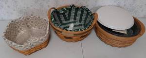 lot 1703 image: Longaberger Handwoven Baskets - See pics for details