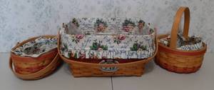 lot 1704 image: Longaberger Handwoven Baskets - See pics for details