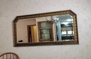 lot 1005 image: Beveled Framed Mirror - 60 x 29