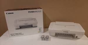 lot 3069 image: (2) Canon PIXMA Model MG2522 - 1 is new in Box and the other is missing the cord