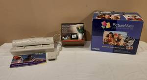 lot 3070 image: Epson Picture Mate Model B271A, Digital Photo Frame Model N3-507 and Easy Photo Smart Page Pro Model PCSPP.030