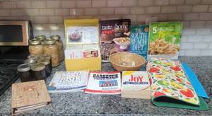 lot 511 image: Cookbooks, Drying Mats and Canned Pears and Jelly