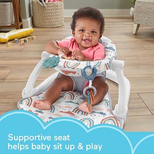 lot 47056 image: Fisher-Price Sit-Me-Up Floor Seat,Rainbow Showers