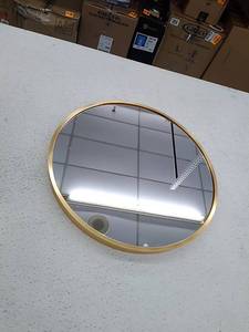lot 47070 image: Wall Hanging Round Mirror,Gold,16in.