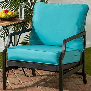 lot 47092 image: Greendale Home Fashions 2-Piece Outdoor Deep Seat Cushion Set, Arctic