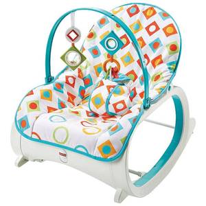 lot 47109 image: Fisher-Price Infant-To-Toddler Rocker, Geo Diamonds