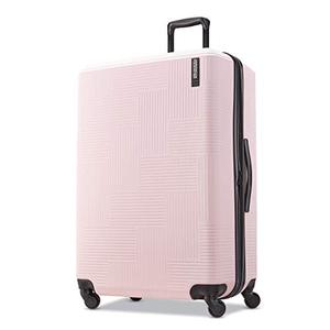 lot 47133 image: American Tourister Stratum XLT Expandable Hardside Luggage with Spinner Wheels, Pink Blush,Large 28-Inch