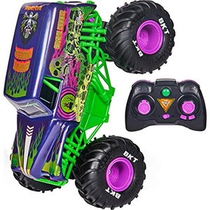 lot 47148 image: Monster Jam Official Grave Digger Freestyle Force Remote Control Car, Monster Truck Toy,115 Scale