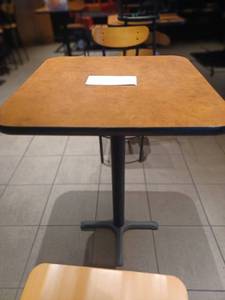 lot 2542 image: Restaurant bar height table. 30x30