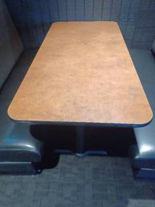 lot 2573 image: Restaurant dining height table 30 x 60 inches