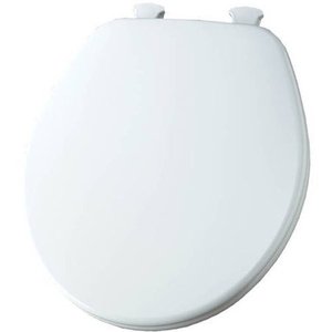 lot 1873 image: Church 540EC Lift-Off Wood Round Toilet Seat, White, 16 x 14