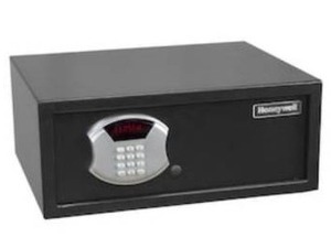 lot 8431 image: Honeywell 5105 Steel Security Laptop Safe-Digital Lock (1.0 cu ) All Black