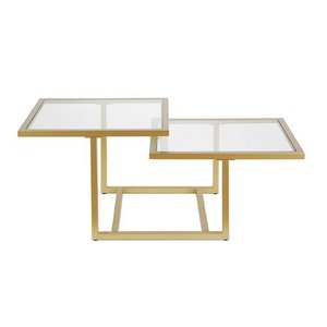 lot 8444 image: Camden&Wells - Amalie Two-Tier Coffee Table - Brass