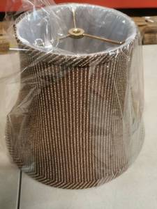 lot 8448 image: 13Dx9H Brown Bell Lampshade