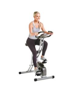 lot 8496 image: Exerpeutic Folding Magnetic Upright Bike with Pulse - Retail $149.99