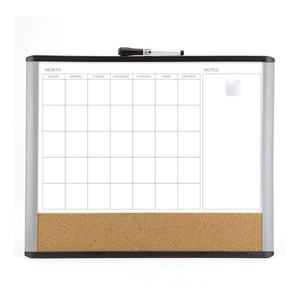 lot 1984 image: U Brands 3N1 Magnetic Dry Erase Whiteboard 20 x 16 Multicolor Gray and Black Frame 388U
