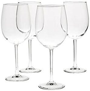 lot 1989 image: Amazon Basics All-Purpose Wine Glasses, 19-Ounce, Set of 4 (B073761KD4)