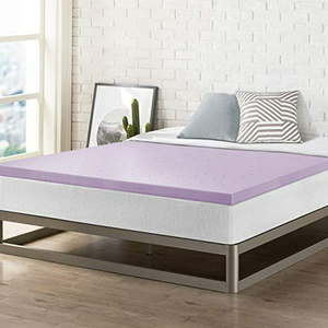 lot 1990 image: Best Price Mattress Topper Twin, 2 Memory Foam Mattress Topper with Lavender Certipur-US Certified Cooling, Twin Size, 74 x 38