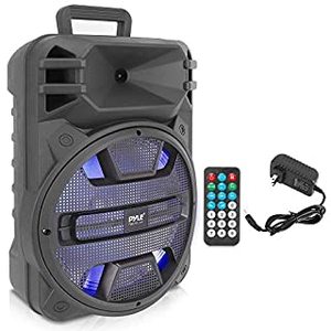 lot 8515 image: Portable Bluetooth PA Speaker System - 800W Outdoor Bluetooth Speaker Portable PA System wMicrophone in, Party Lights, USB SD Card Reader, FM Radio, Remote Control - Pyle PPHP1243B (B084CXLM8Y)