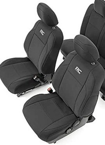 lot 1866 image: Rough Country Front And Rear Neoprene Seat Covers, 2, Black, For 2016-2020 Tacoma