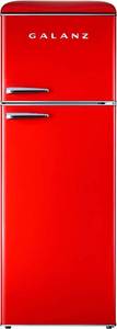 lot 1941 image: Galanz Red Refrigerator, 23.5 x 26.75 x 67 H - Retail $367.99