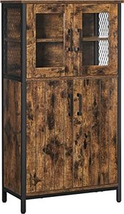 lot 1945 image: Songmics Vasagle Storage Cabinet, Brown, 11 x 23 W x 42 H - Retail $169.99
