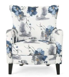 lot 3455 image: Noble House Floral Print Armchair - Retail $419.99