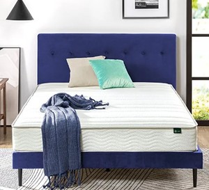 lot 8454 image: Zinus 8 Inch Foam And Spring Mattress  Certipur-us Certified Foams  Mattress - Retail $268.07