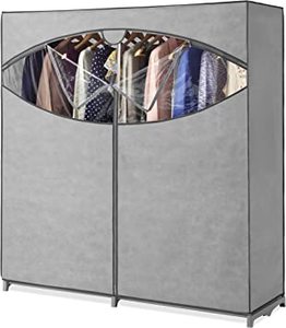 lot 1993 image: Whitmor Extra Wide Clothes Closet, Grey