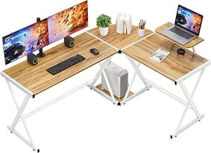 lot 1994 image: Green Forest Beet-10AK-JB L-Shaped Desk, White