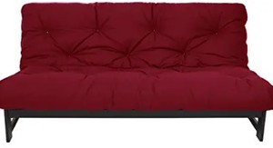 lot 8556 image: Red Full Sized 12 Inch Futon Matress