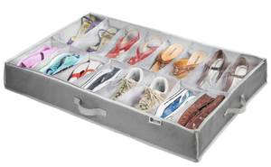 lot 8564 image: Home Organizing Salutions Under The Bed Shoe Organizer in Gray