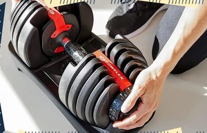 lot 8562 image: Bowflex Adjustable Dumbell - Retail $189.99