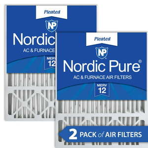 lot 34456 image: Nordic Pure 16x25x5 (4 38) HoneywellLennox Replacement MERV 12 Air Filters 2 Pack