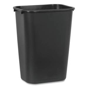 lot 34461 image: 10.25 gal. Deskside Rectangular Plastic Wastebasket - Black