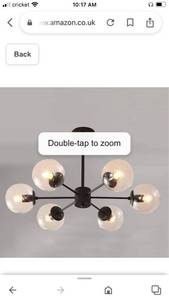 lot 34469 image: Black Chandelier - Glass Creative Nordic Post-Modern Bubble Ball Light. Living Room Bedroom Home Restaurant Lighting Magic Bean Light (6 Transparent Colors)