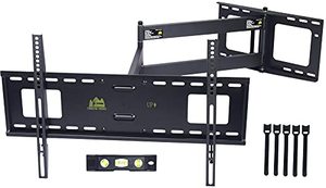 lot 34480 image: FORGING MOUNT Long Extension TV Mount Full Motion Wall Bracket with 42 inch Long Arm Articulating TV Wall Mount for 37 to 80 Inch FlatCurve TVs, VESA 600x400mm Compatible, Holds up to 110 lbs