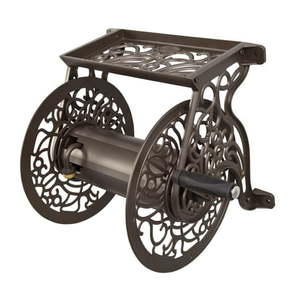 lot 38010 image: Liberty Garden 125 Cast Aluminum Wall Mount Hose Reel