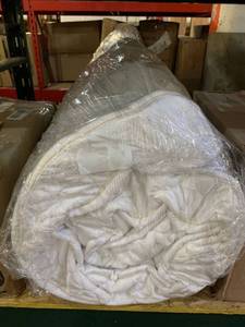 lot 38038 image: Classic Brands 4.5 Inch Innerspring Replacement Mattress For Sleeper Sofa Bed Queen, White